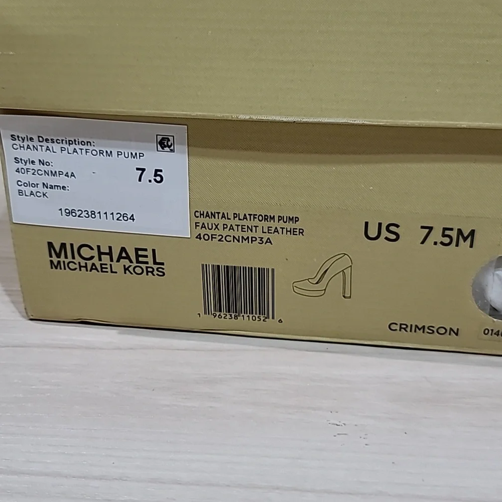 Michael Kors Chantal Platform Pump Crimson 7.5 M New - Picture 7 of 8